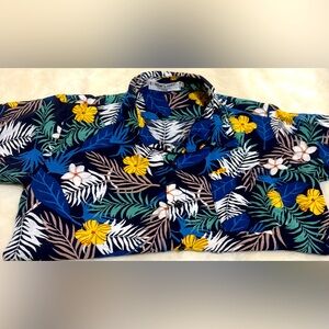 Boys Island Print Short Sleeve button down
